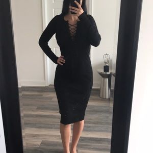 ZARA - TIGHT LONG SLEEVE KNIT DRESS
